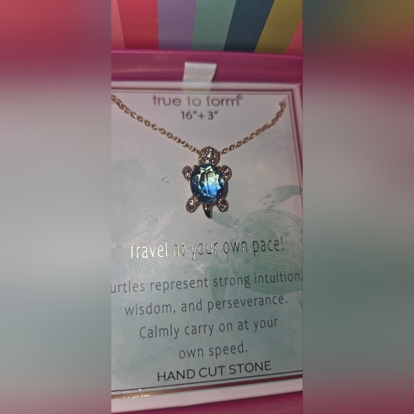 True to Form Blue Stone Necklace - Picture 3 of 3